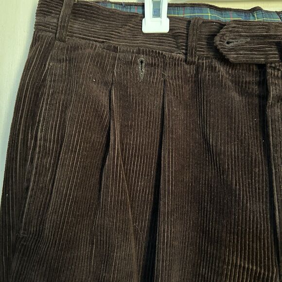 Faconnable Mens Corduroy Pants 38/33 Brown 100% Cotton Designer Professional - Picture 2 of 11